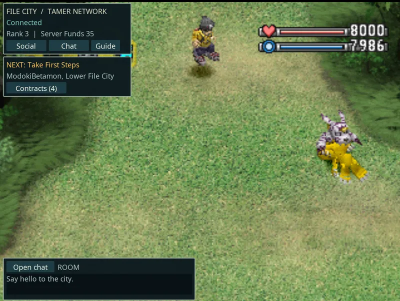 A battle in the forest with 8000 HP